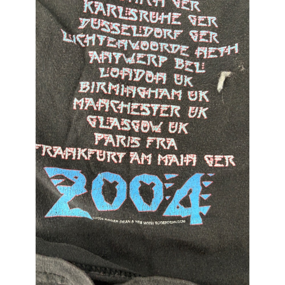 Vintage Yes 2004 35th Anniversary World Tour Shirt Roger Dean Art Black XL - Picture 6 of 6